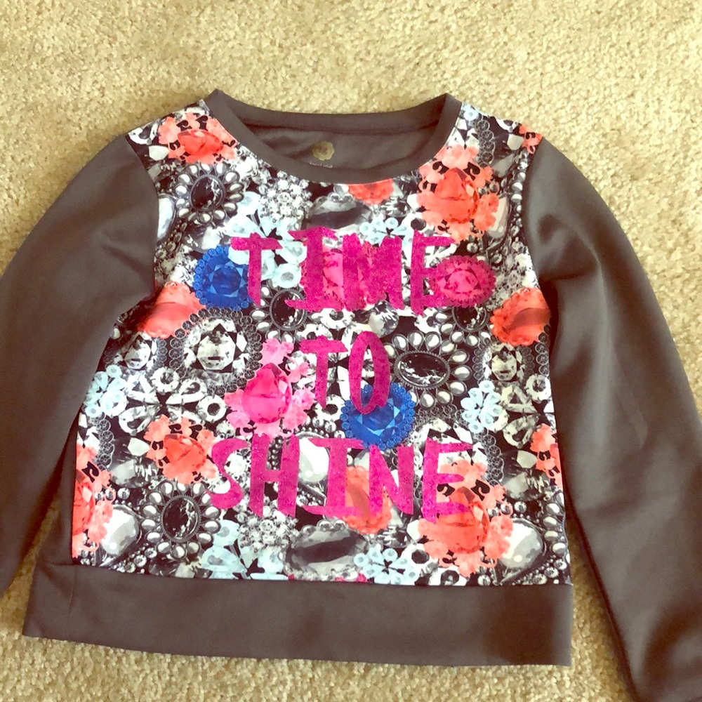 This is a dark grey sweatshirt